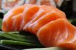 Sushi rolls with vassabi on the plate