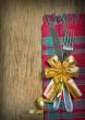 Christmas Decoration Over Wooden Background