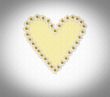 Heart made â€‹â€‹of daisies, card