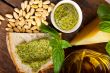 Italian basil pesto bruschetta ingredients