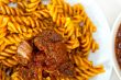 fusilli pasta with neapolitan style ragu meat sauce
