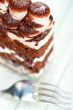 whipped cream dessert cake slice
