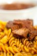 fusilli pasta with neapolitan style ragu meat sauce