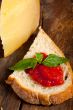 Italian fresh tomato and basil bruschetta