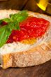 Italian fresh tomato and basil bruschetta