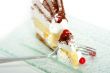 whipped cream and ribes dessert cake slice