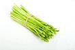 fresh asparagus over white