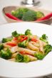 Italian penne pasta with broccoli and chili pepper