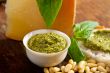Italian basil pesto bruschetta ingredients