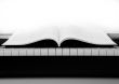 Piano keys and musical book