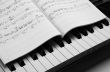 Piano keys and musical book