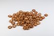 a bunch of bagels on a white background