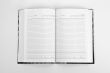 Open book with lines