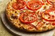 pizza on the board