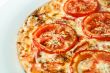 pizza on a white plate