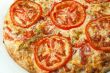 pizza on a white plate