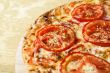 pizza on the board
