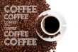 cup of black coffee with roasted beans