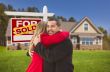 Mixed Race Couple, House, Sold Real Estate Sign