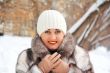 Beautiful young woman in winter coat