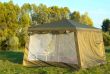 A big tourist tent on the Bank of the river.