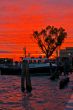 Venice Italy sunset with cruise boat