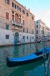 Venice Italy Gondolas on canal 
