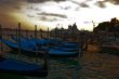 Venice Italy Gondolas on canal 
