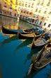 Venice Italy Gondolas on canal 