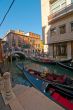 Venice Italy Gondolas on canal 