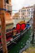 Venice Italy Gondolas on canal 
