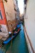 Venice Italy Gondolas on canal 