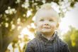 Adorable Blonde Baby Boy Outdoors at the Park