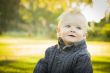 Adorable Blonde Baby Boy Outdoors at the Park