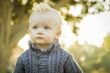 Adorable Blonde Baby Boy Outdoors at the Park