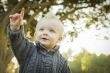 Adorable Blonde Baby Boy Outdoors at the Park