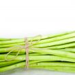 fresh asparagus over white
