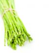 fresh asparagus over white