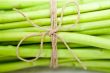 fresh asparagus over white