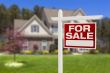 Home For Sale Sign in Front of New House