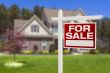 Home For Sale Sign in Front of New House