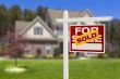 Sold Home For Sale Sign in Front of New House