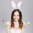 Girl with easter eggs