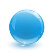 Navy blue glassy ball