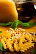 Italian basil pesto pasta ingredients