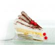whipped cream and ribes dessert cake slice