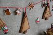 Christmas gingerbread on the grey background