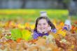 little girl on autumn