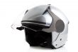 Silver bike helmet isolated