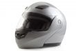 Silver glossy bike helmet isolated